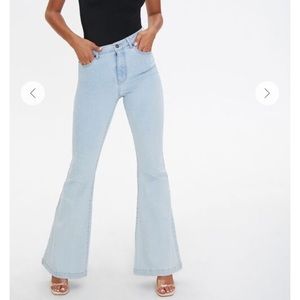 Forever 21 light washed flare jeans